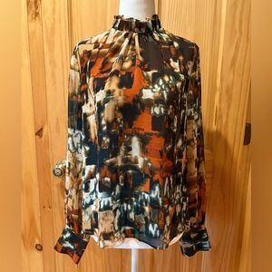 Calvin Klein Women's Printed high neck Top size S